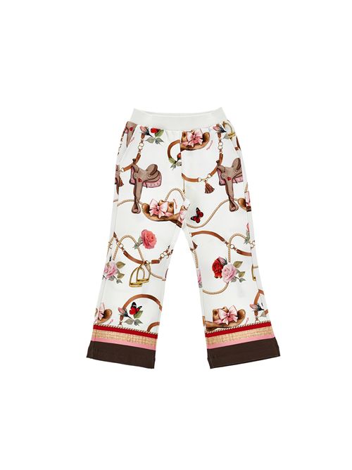 Pantalone, bambina, logato.